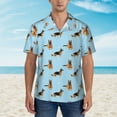 thumbnail image 4 of Lsque German Shepherd Dog pattern Hawaiian Shirt for Men, Unisex Summer Beach Casual Short Sleeve Button Down Shirts-Small, 4 of 9
