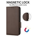 thumbnail image 4 of for Samsung Galaxy Z Fold 3 Case, Classic Design PU Leather Wallet Magnetic Closure Flip Case with Kickstand Card Holder Slot Shockproof Protective Cover for Samsung Galaxy Z Fold 3 5G - Brown, 4 of 5