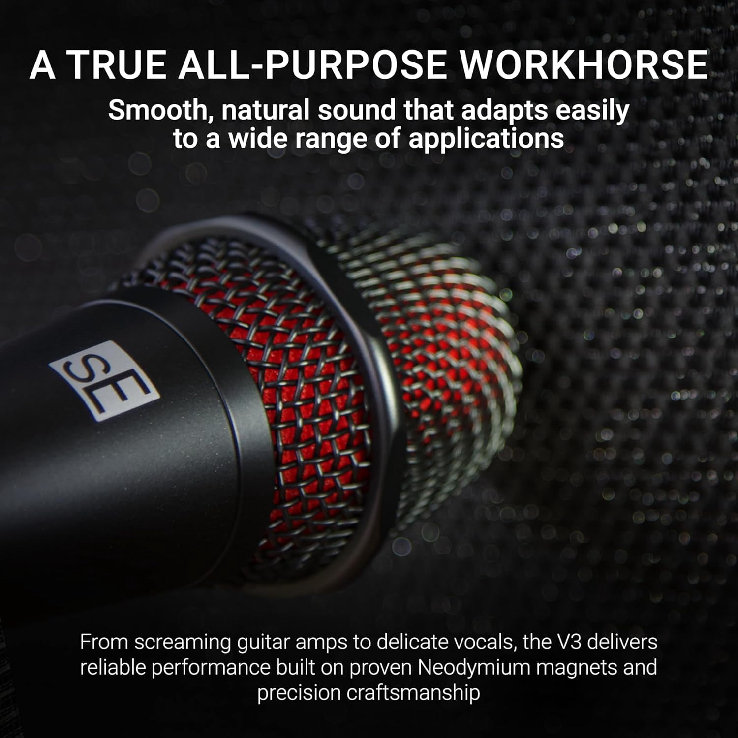 V3 Dynamic Microphone for Singing, Speech & Recording - XLR Handheld Vocal Mic with Cardioid Pattern