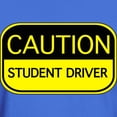 thumbnail image 3 of CafePress - CAUTION Student Driver Dark T Shirt - Men's Classic Graphic Cotton T-Shirt, 3 of 4