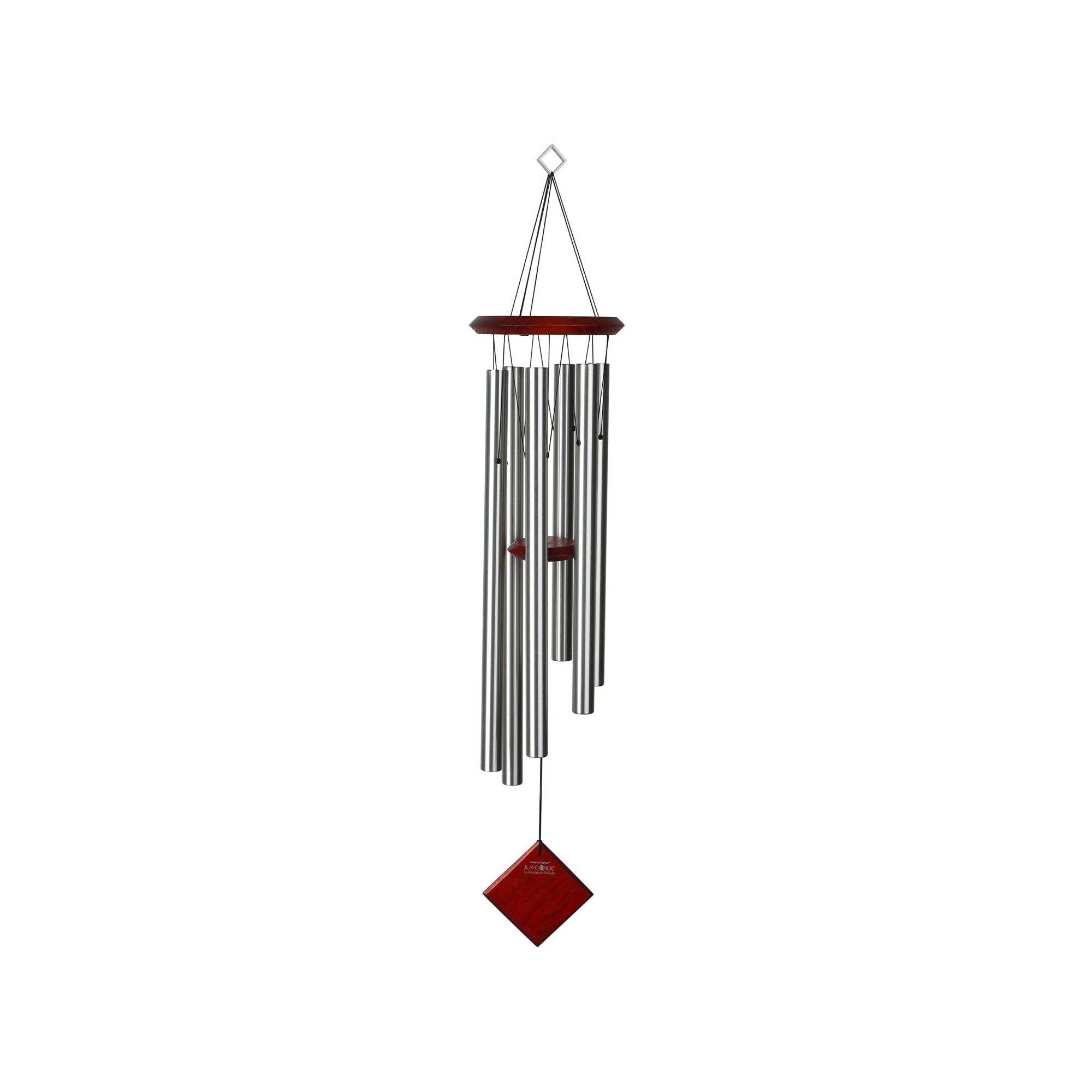 Woodstock Chimes of Earth Wind Chime 37 Inch Silver Aluminum 6