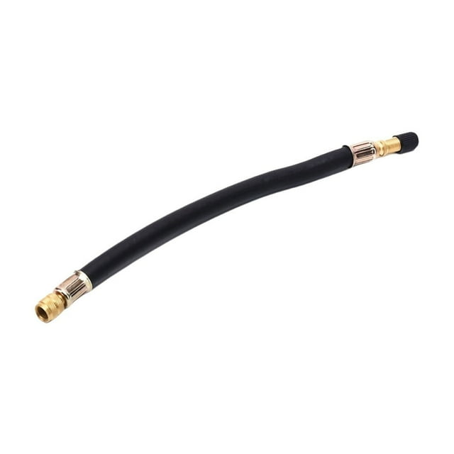 Flexible Rubber+Copper Tire Valve Extension Tube with American-Style Connector for Car/Bike Inflation