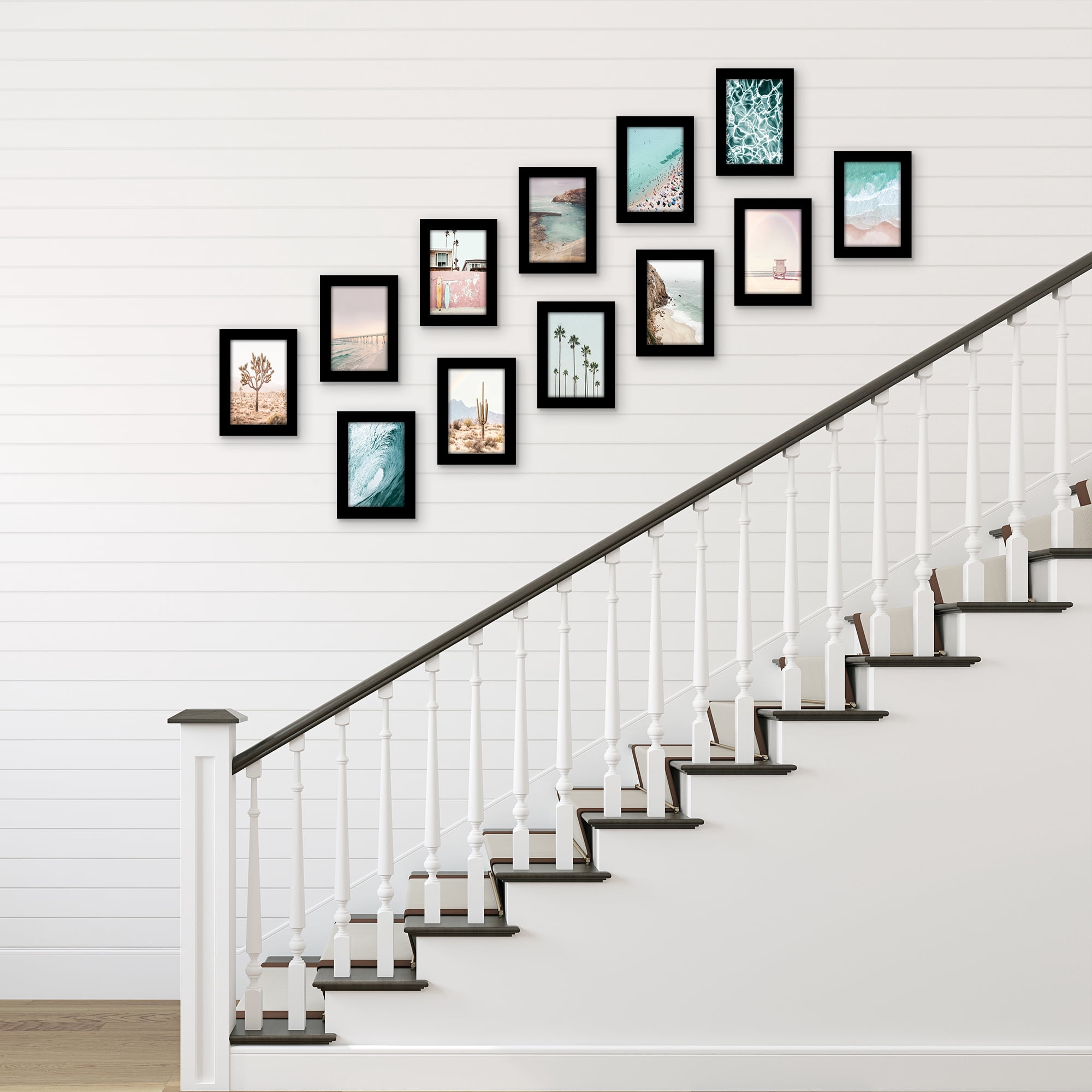 Americanflat 4x6 Picture Frame with Polished Plexiglass 12 Pack Signature Collection Frames Photo - Black