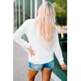 thumbnail image 1 of ABPHQTO Camiseta de cuello redondo con estampado gráfico de plumas de guitarra NASHVILLE de color blanco para mujer, 1 of 5