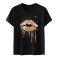 thumbnail image 4 of Birdeem T-Shirt Mode Femme Imprimé Col Rond Manches Courtes Blouse Ample, 4 of 12