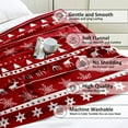 thumbnail image 5 of PALIFEUR Christmas Throw Blanket, Super Soft Warm Snowflake Blanket for Couch Bedroom, Christmas Flannel Blanket, Microfiber Thicken Blankets for Holiday Party Home Decorations, 60 x 51 Inch, 5 of 6