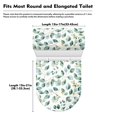 thumbnail image 6 of HELLHERO Elastic Edge Soft Fits All Toilet Shapes Elastic Fabric Toilet Seat Cover Replacement Bathroom Stays in Place Easy to Clean U-Shaped 2 Pcs Set Green Leaf, 6 of 6