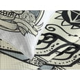 thumbnail image 4 of Ambesonne Sugar Skull Quilted Bedspread Set 3 Pcs, Calavera Diamond, Queen Size, Cream Grey Black, 4 of 5