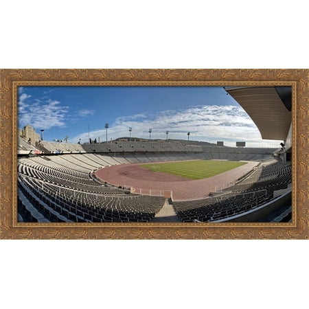 Estadi Olimpic Lluis Companys, Barcelona 40x22 Large Gold Ornate Wood Framed Canvas Art