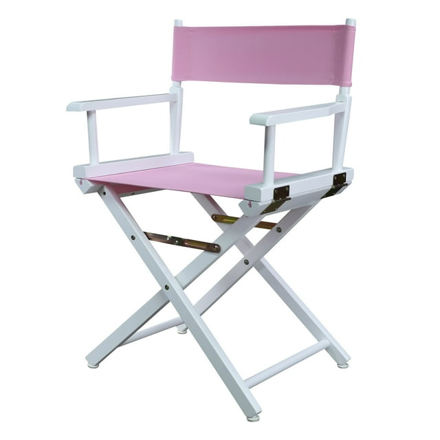Casual Home 200-01/021-22 Silla directora 18"" - Altura clásica Marco blanco/Lona rosa