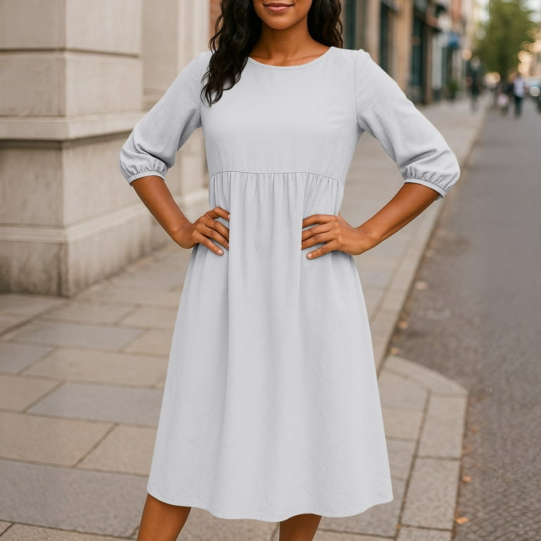 slim fit dress slacks Verlaine White Linen Blend Maxi Dress main image 0
