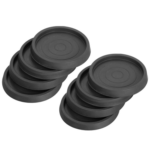Chair Leg Floor Protectors, 8 Pack 2.5" - Rubber Round Non-Slip Furniture Pads for Hardwood Floors, Couch (Black)