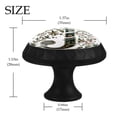 thumbnail image 4 of Letter J with Flowers Leaves Aesthetic Pattern 35MM Round Glass Cabinet Knobs, Kitchen Knobs for Drawer Dresser Cupboard Wardrobe Modern Pulls Handles Hardware, Set of 12, 4 of 6