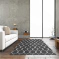thumbnail image 1 of buyMATS 87-602-3201-80001000 8 x 10 in. Artistic Trellis Charcoal & Multi Color Rug, 1 of 1