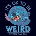 thumbnail image 2 of Toddler's Lilo & Stitch It’s Ok to Be Weird Motto  Graphic Tee Navy Blue 2T, 2 of 3