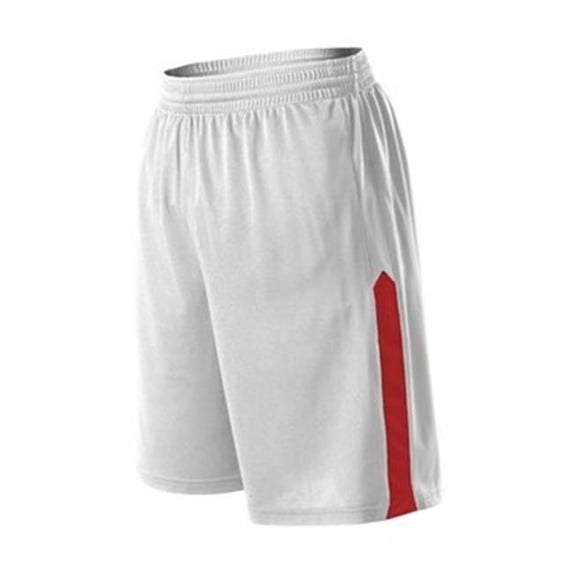 Alleson Athletic Youth Lacrosse Shorts LS201Y White/ Red XL