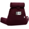 thumbnail image 4 of Mauve Purple Cover ONLY for Husband Pillow Cowboy Aspen Edition Two-Sided Microsuede/Microfiber for Big Reading Support Bed Rest Sitting Pillow with Arms - Set Includes Detachable Neck Roll Cover, 4 of 10