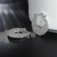 thumbnail image 2 of Pendientes de plata de ley 925 con sello Charm Yashi Joyería de lujo tallados ahuecados, 2 of 4