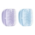 thumbnail image 2 of Zentra Compact Shampoo Brush for All Hair Types Deep Cleaning Rubber Massager Ergonomic Purple and Blue, 2 of 10