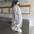 thumbnail image 4 of ibiyuan Girls Lined Cargo Pants Winter Fall Sportswear Stylish Warm Kids Outfit Comfortable Durable Playwear Grey,8-9, 4 of 4