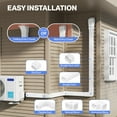 thumbnail image 6 of DELLA 4" 16Ft Mini Split Line Set Cover with Flexible Duct, Decorative PVC Lineset Cover Kit, Paintable for Air Conditioner, Central AC, HAVC & Heat Pumps Systems Tubing Cover, White, 6 of 7