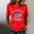 thumbnail image 2 of Patriotic 250 Anniversary USA Shirt Women Casual Blouse Loose Fit Summer Trendy 4th of July Top, 2 of 6