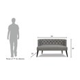 thumbnail image 4 of Celine Tufted Canapé Nailhead Accents Uptown Gris, 4 of 16