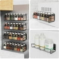 thumbnail image 6 of 4 Pack Magnetic Spice Rack Organizer with 4PCS Hooks,Space Saver for Refrigerator and Microwave Oven,Metal Fridge Shelf, 6 of 8