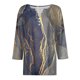thumbnail image 4 of Blusas de Manga Corta para las Mujeres Impresas 3/4 Manga Cuello Redondo Blusa Casual, Ligero Diario Superior, 4 of 5