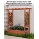 thumbnail image 4 of Yeshouse Jardinera elevada con enrejado, jardinera de madera con techo colgante, enrejado lateral y drenaje, jardinera independiente para plantas trepadoras, hortalizas y flores, 4 of 6