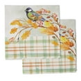thumbnail image 1 of Vargottam Collection de Luxe Table à Dîner Lin Décor Serviette en Coton Tissu Imprimé Serviettes Réutilisables Ensemble de 4, 20 X 20 - Oiseau Aquarelle Automne, 1 of 6