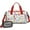 White Dog Paw, variant on Women Men Gym Bag,White Dog Paw Footprint Small Duffle Bag Spend the Night Bags for Women with Shoes Compartment Washbag,Detachable Shoulder Strap,19.7x8.3x11 Inches