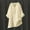 A_ Beige, variant on Womens Cotton Linen Shirts Solid 3/4 Sleeve Tunic Tops Oversized Tshirts Casual V Neck Dressy Blouses Purple L