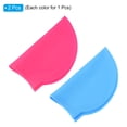 thumbnail image 3 of Unique Bargains Silicone Swim Caps Unisex NonSlip Pool Caps Waterproof Swimming Hats Rose Red Blue 2 Pack, 3 of 5