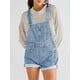 thumbnail image 5 of Pantalones Cortos Vaqueros para Mujer, de Verano Informales, Holgados, Ajustables, con Tirantes. Azul XXL, 5 of 8