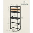 thumbnail image 5 of Kitchen Bakers Rack with Power Outlet, 4-Tier Coffee Bar Table with Adjustable Shelf, Mini Fridge Shelf, 15.7 x 23.6 x 66.9 Inches, Ink Black, 5 of 9