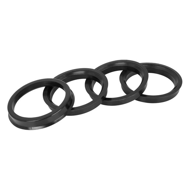 4uds Plástico 67.1mm a 56.1mm Coche Cubo Céntricos círculos Negro Unique Bargains Cubo Rueda Céntricos Anillos