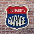thumbnail image 3 of Richard's Garage 6 inch X 6 inch Shield Shaped Commercial Grade Plastic Sign Weather Resistant, UV Protected To last, Gift for Dads and Uncles Classic Americana Crafted in the USA, 3 of 6