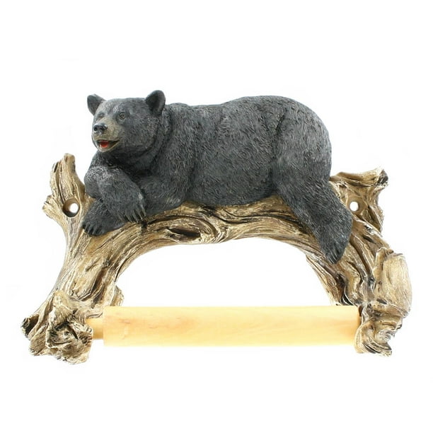 Black Bear On Log Toilet Paper Holder - Walmart.com ...