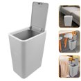 thumbnail image 3 of GOOHOCHY Cubo de basura con tapa, papelera estrecha para baño, espacio estrecho, cocina, sala de estar, contenedor de basura, 3 of 8