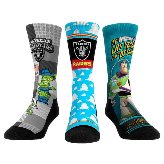 Unisex Rock Em Socks Las Vegas Raiders Toy Story 3-Pack Crew Socks