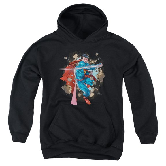 Superman - Rock Breaker - Youth Hooded Sweatshirt - Medium