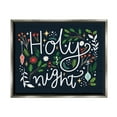 thumbnail image 3 of Stupell Industries Holy Night Modern Calligraphy Holiday Winter Botanicals Graphic Art Luster Gray Floating Framed Canvas Print Wall Art, Design by Louise Allen, 3 of 5