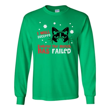 Grumpy Cat "I Will Succeed Where the Grinch has Failed" Men's Shirt