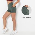 thumbnail image 3 of GHSDFBB Workout Shorts Women Spandex High Crossover Waist Gym Athletic Yoga Running with Pockets, 3 of 7