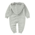 thumbnail image 3 of Generic Knitted Sweater for Toddler Baby Girls Boys Cotton Knitted Hooded Sweater Romper Jumpsuit Outfits Toddler Knitted Romper Cotton Long Sleeve One-Piece Coveralls Hooded Jumpsuit, 3 of 9