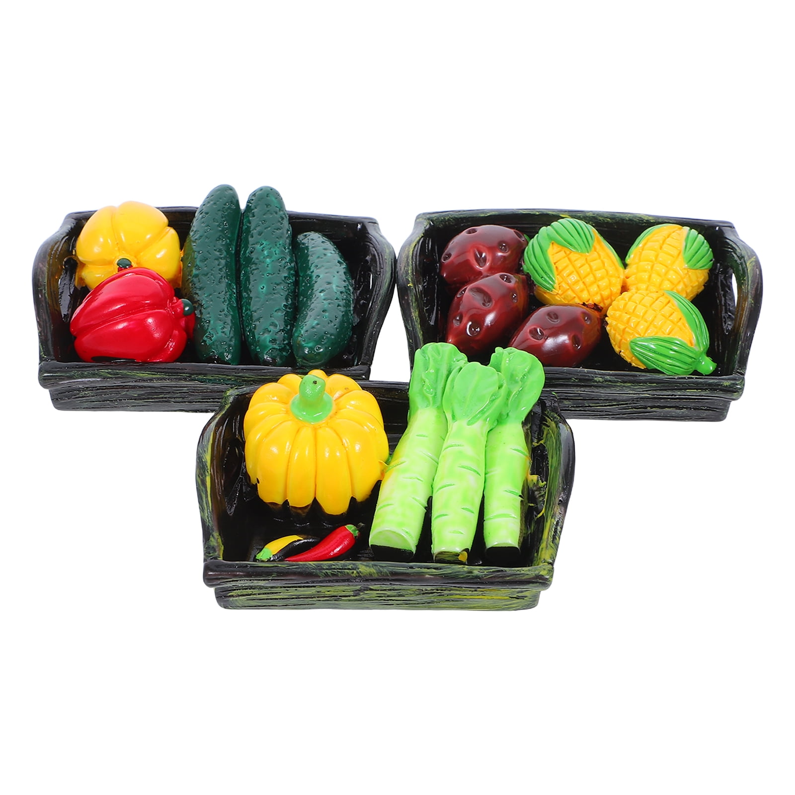 Shisuyan 3 Pcs Panier Miniature pour Maison de Poupée Accessoires de Maison de Poupée Mini Panier avec Décors de Légumes Style Mixte Shisuyan 3 Pcs Panier Miniature pour Maison de Poupée Accessoires de Maison de Poupée Mini Panier avec Décors de Légumes Style Mixte