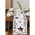 thumbnail image 4 of Independence Day Table Runner 90 Inches, Red Blue Patriotic Star Firework Bed Runner Dresser Scarves Tabletop for Indoor Outdoor Parties/Ceremony/Banquet, 13" x 90", 4 of 8