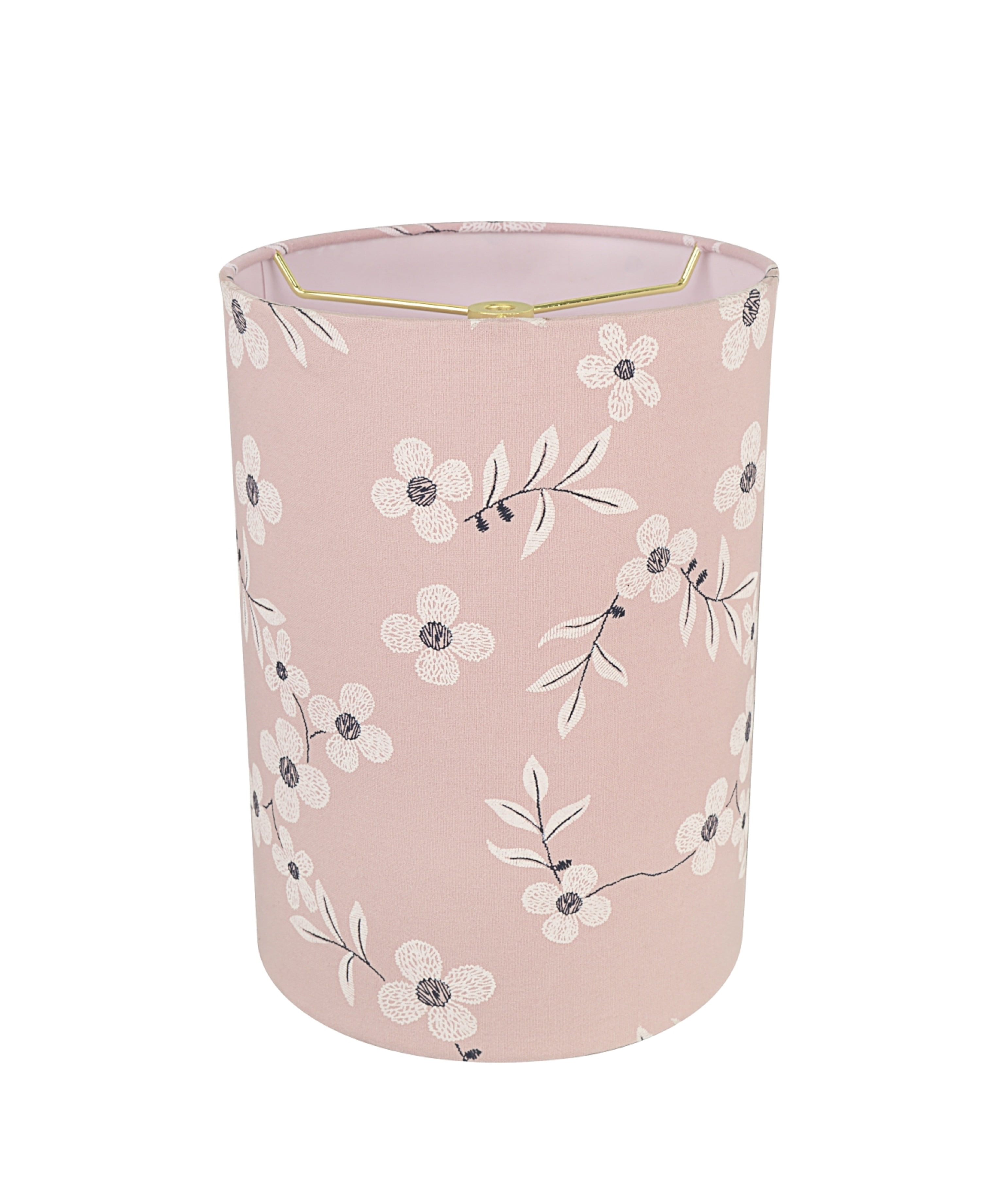 Aspen Creative 32132 Transitional Drum (Cylinder) Shape Spider Construction Lamp Shade in Pink, 8" wide (8" x 8" x 11")