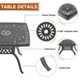 thumbnail image 6 of Hzzkey 5-Piece Black Outdoor Aluminum Square Dining Set,4 Chairs, Umbrella Hole, Weather-Resistant, 6 of 6